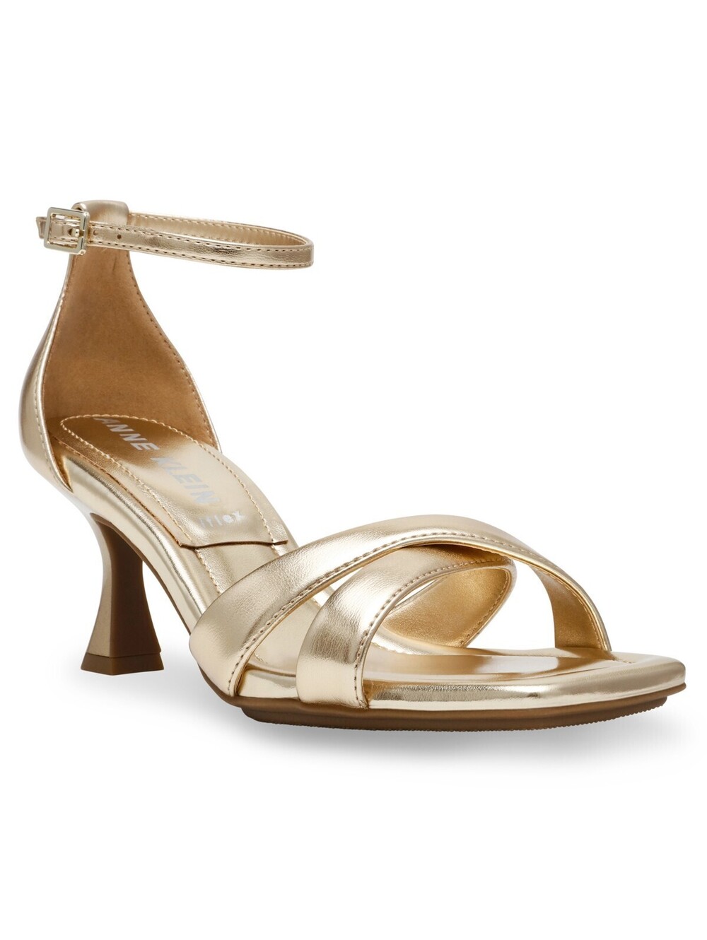 Anne Klein Womens Joss Square Light Gold 7M